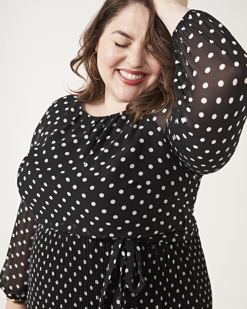 Polka dot maxi cheap dress plus size
